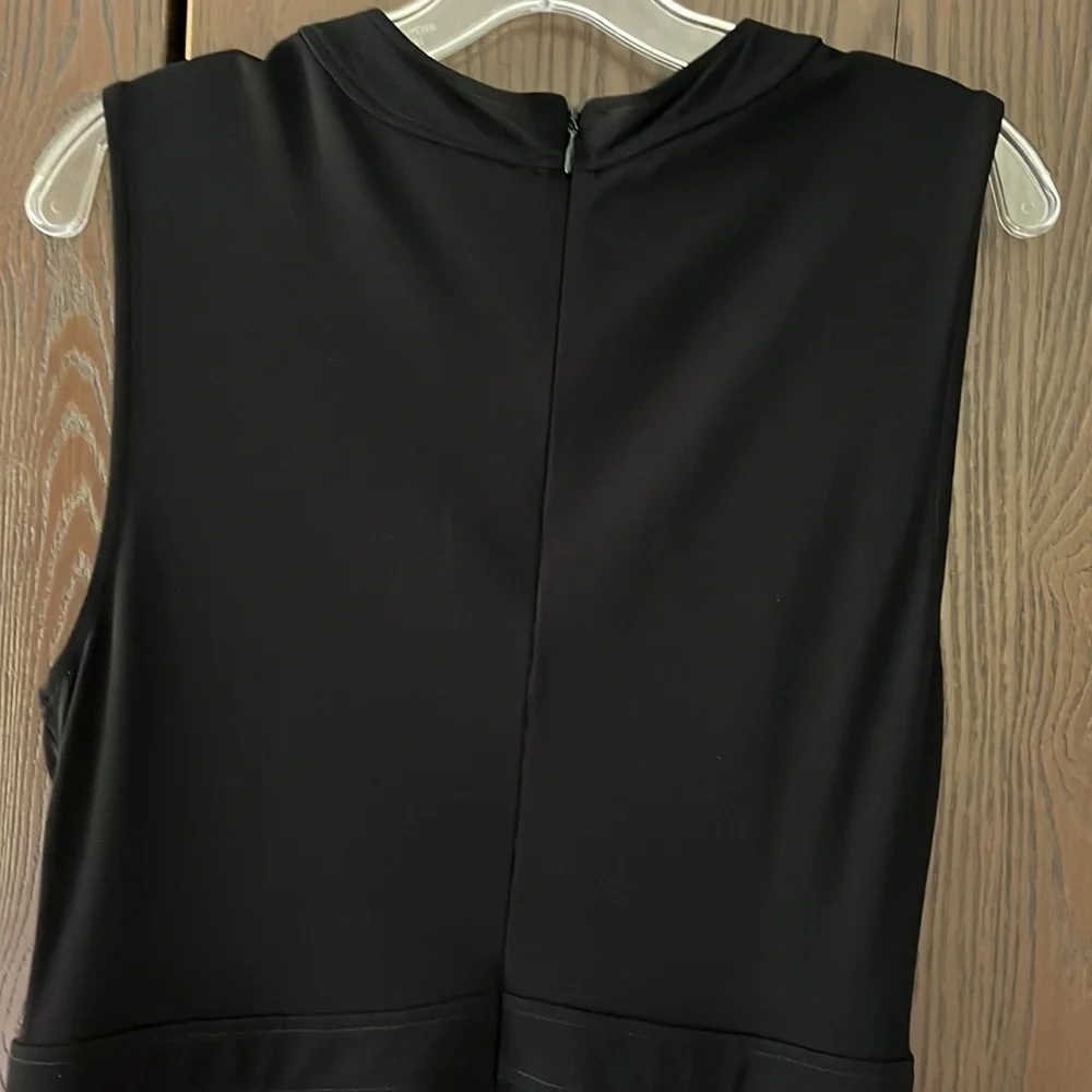 Tory Burch black, sleeveless long dress. Size Large. 100% Viscose.